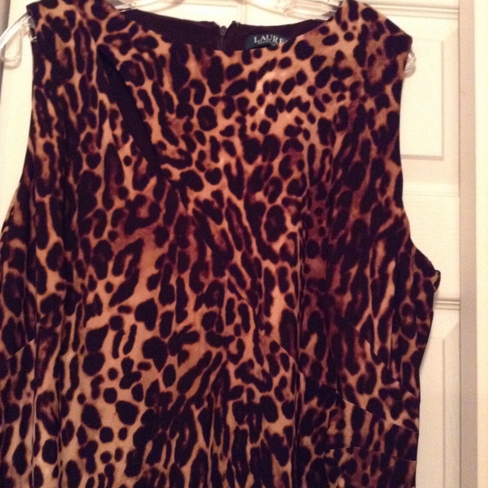 Ralph Lauren Leopard Print Dress with Cut-out